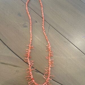 VTG Salmon Branch Coral Necklace